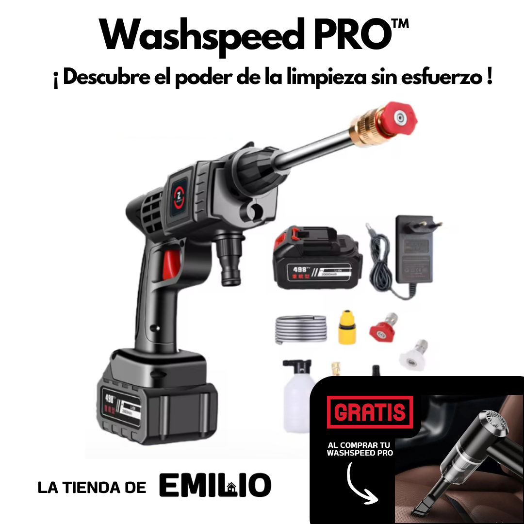 Washspeed PRO™ | ¡Descubre el Poder de la Limpieza sin Esfuerzo y sin Cables!